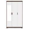 Miller 3 Door Wardrobe With Mirror and Lock in Two Tone Finish