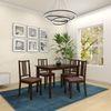 Monterey 4 Seater Dining Set with 4 Chairs (Rubberwood, Dark Cappuccino Finish)