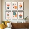 The Castle Decor Boho Abstract Botanical Wall Art Set of 6 Design 1 11x17 Inch