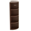 BLUEWUD Adora Engineered Wood Multi-Tier Corner Wall Decor Shelf, Display Rack (Wenge)