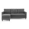 Monznij Sectional Fabric Sofa - Grey