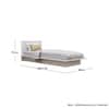 Hexa Engineered Wood Modern Single Bed With Headboard Without Storage In Frosty White
