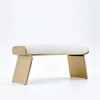 The Grand Foyer Metal Bench in White Finish