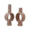 Rustic Speckled Ring Vases