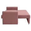 Baruna 2 Seater Velvet Pull Out Sofa Cum Bed with Storage In Peach Color