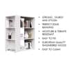 Hexa Engineered Wood Bookshelf Multipurpose Storage Rack in Frosty White Colour