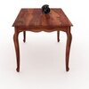 Kade Solid Wood 6 Seater Dining Table in Brown Finish