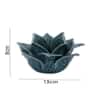 Blooming Blue Petals Flower Candle Holder in Blue Colour