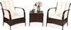 Carry Bird Wicker Patio Furniture Outdoor Balcony Chairs In Brown And Beige Colour