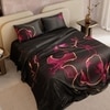 Stoa Paris 300TC UltrSatin Super King Bedsheet with 2 Pillow Covers Satin Super Magenta Gold