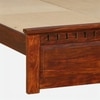 Zvya Solid Wood King  Size Bed Without Storage (Honey Finish)