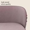 Portia Fabric Accent Chair in Peach Floral Velvet Colour