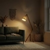 Emphasis Beige Jute Floor Lamp with Beige Jute Base