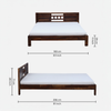Misty Z Solid Wood Sheesham Queen Size Bed in Provincial Teak Finish