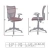 Eexcaeal Mid Back Ergonomic Chair in Brown Colour