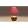 Pink Jute with Natural Wood Table Lamp