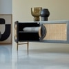 Ziggy Solid Wood TV unit 2 Door in Black Finish