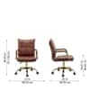 Doe Buck Marlon Modern Brown Faux Leather Office Chair