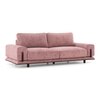 Barcelona Essential 3 Seater Fabric Sofa In Desert Rose