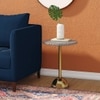 Leon Metal Side Table in Brass Finish