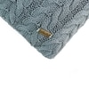 Colette Blue Grey Cotton Knitted Cushion Cover 12X20 Inches