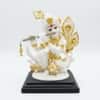 Devotional Mor Mukut Gopal Statue in White and Gold Colour