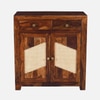 Sheesham Wood 2 Door 2 Drawer Sideboard In Provincial Teak Finish