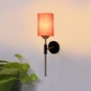 Devansh Metal Electric Wall Light in Black Colour with Orange Shade Count of 1 Light