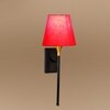 Devansh Metal Electric Wall Light in Black Colour with Red Shade Count of 1 Light