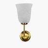Devansh Metal Electric Wall Light in gold Colour with White Shade Count of 1 Light
