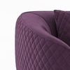 Amora 2 Seater Fabric Sofa In Plumy Purple Velvet Colour