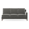 Abbey Sectional Sofa (Colour : Ash Grey Velvet, Cushion : Hard, Seater : Left Aligned 3 Seater + Left Aligned Chaise)