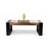 Hudson Sheesham Wood Coffee Table In Natural Rustic Wood Finish