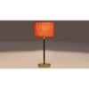 Orange Jute with Metal Gold Table Lamp