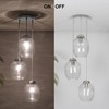 Zara 3 Light Water Drop Transparent Glass Pendant Light