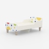 Minimalist Kids Toddler Bed in White and Multicolor