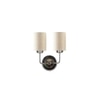 Max Dual Yellow cotton Wall mounted Lamp Steel Base