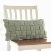 Basket Knit Pistachio Green Cotton Pillow Cover 12X20 Inches