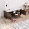 Hexa Red Engineered Wood Shoe Rack in Flower Wenge Colour