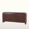 Opal Solid Mango wood Sideboard with 3 Door in Provincail Teak Finish