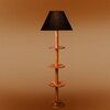 Devansh Shelf Wooden Floor Lamp