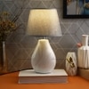 Marble Print Table Lamp Grey Sophisticated Design