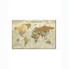 Truss Brown Beige World Map Canvas Wall Prints Canvas Wall Prints Set of 2 Multicolor Matte