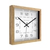 Quiet Geometry Wooden Wall Clock with Modern Numeric Dial