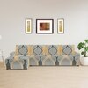 Left Aligned 3 Seater Left Aligned Chaise Greyish Diamond Sofa Cover