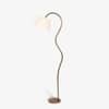 Kaze Handicrafted Floor Lamp in Golden and White Colour