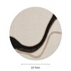 Handmade Round Natural Wool Rug Abstract Flow Ivory 10 Feet Carpet