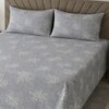 Kora Blue Floral 400 TC Cotton Flat Super King Size Bedsheet with 2 Pillow Covers – Threads