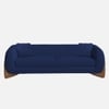Amala Velvet 3 Seater Sofa in Navy Blue Colour
