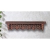 Eisner Red Colour Solid Wood Handcarved Floating Wall shelf